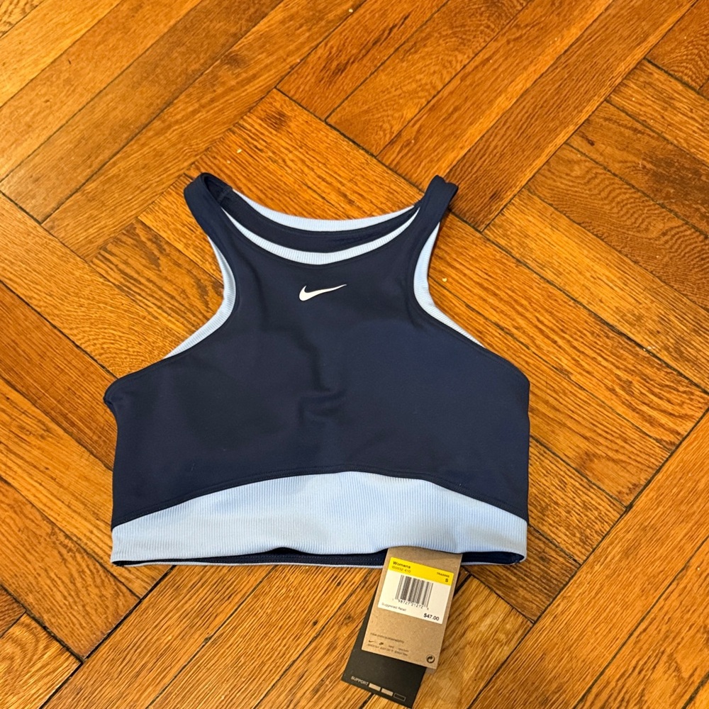 Nike Dark Blue and Light Blue Athletic Bra